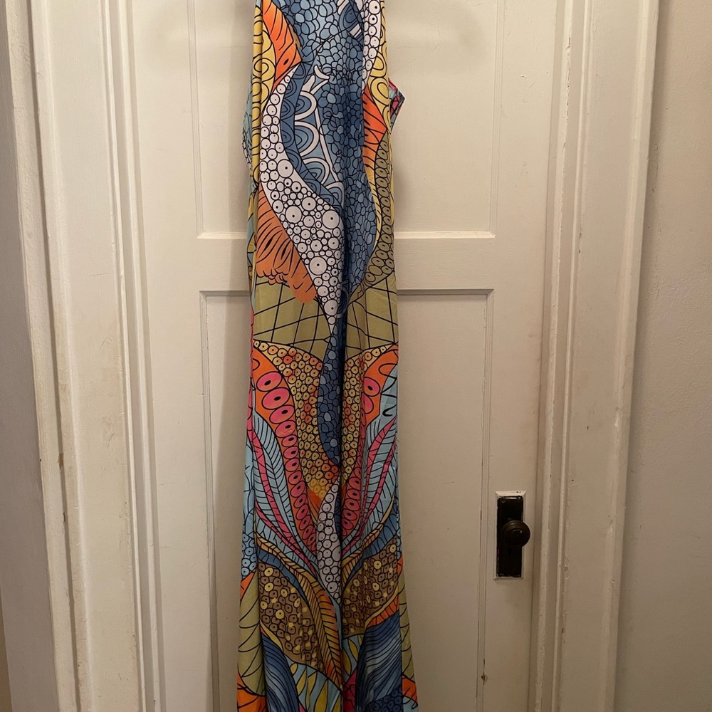 Bought online because I fell in love with the dress. Worn 1 x in Costa Rica